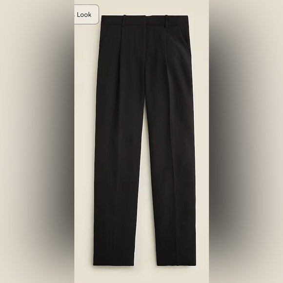 J. Crew Petite Essential Relaxed Drapey Crepe Trouser in Black - Picture 4 of 7